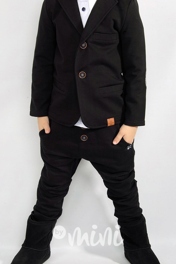 Černé elegant pants s knoflíčky