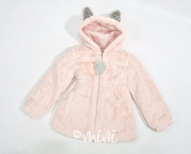 Bunny chlupatý kabátek s podšívkou - růžový