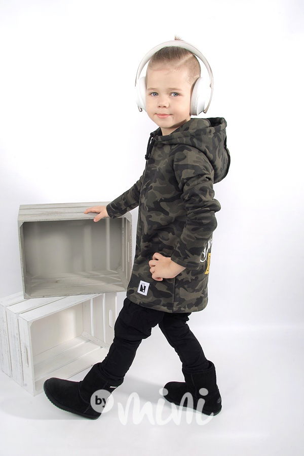 Mum's boss - thermo dlouhá mikina army