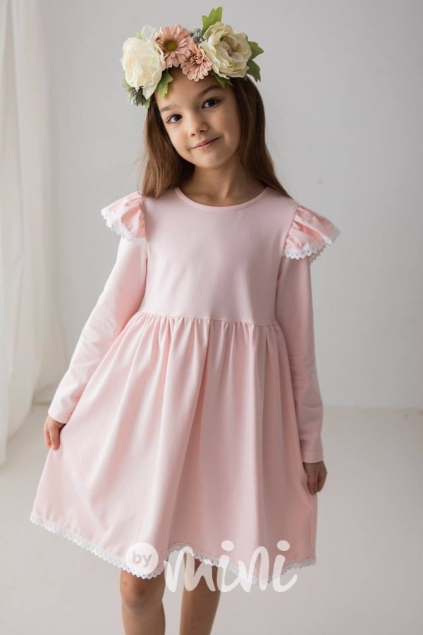 Romantic dívčí šaty - barbie pink