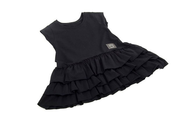 Black dress *TOP* černé dětské šaty s volánky