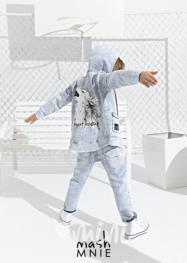 Chlapecký set oblečení kalhoty a mikina jeans