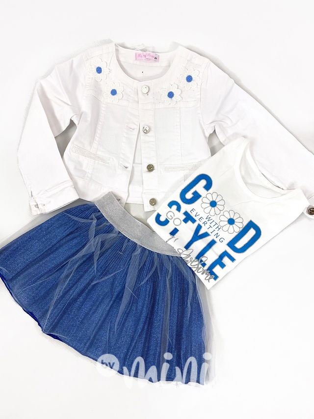 Flower 3ks komplet white