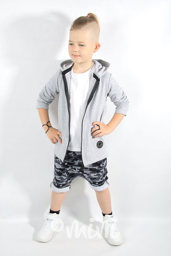 Ultra low baggy kraťasy - grey army