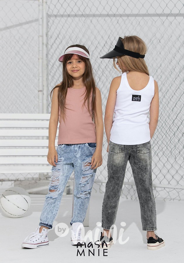 Žebrované stretch tílko white *Premium*