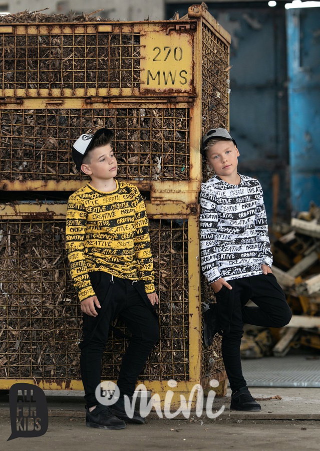 Creative mikina black/yellow *by AFK*