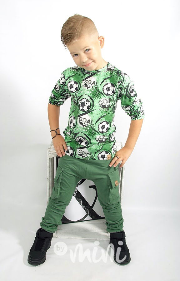 Khaki baggy kapsáče zip