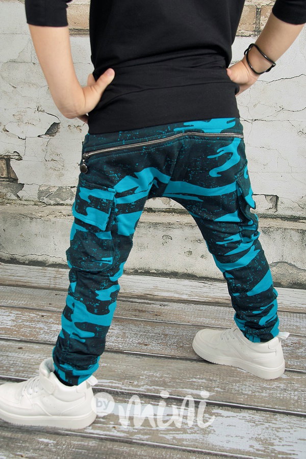 Tyrkys army baggy kapsáče zip