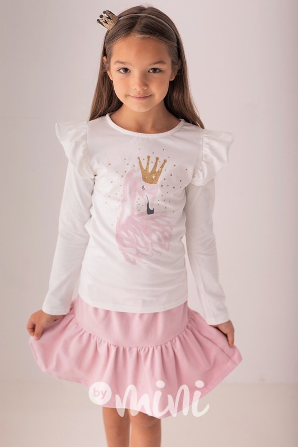 Růžová dětská bavlněná sukně od Lily