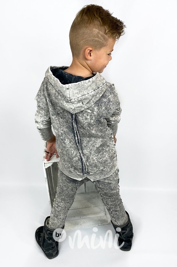 Despacito chlapecké baggy acid wash grey