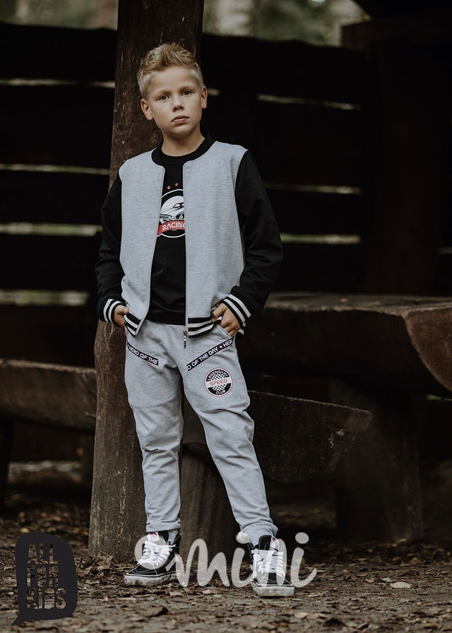 RACING bomber mikina šedá *by AFK*