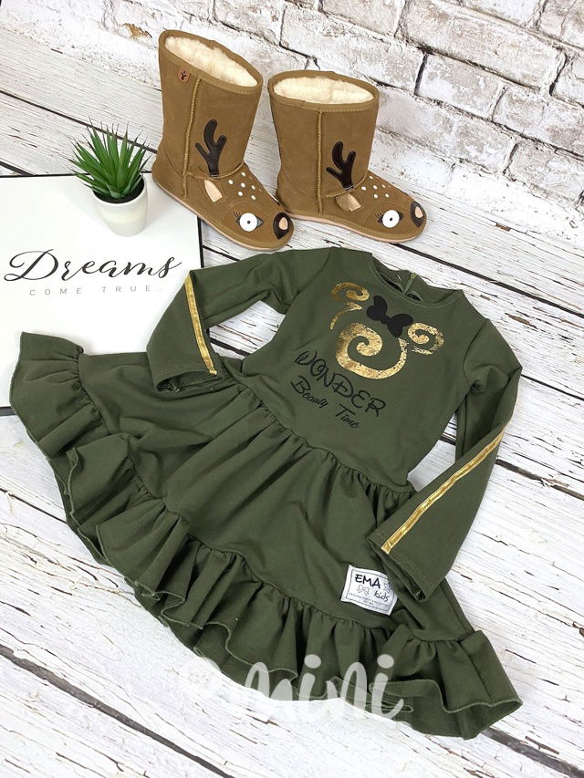 Wonder - extra točivé šaty khaki