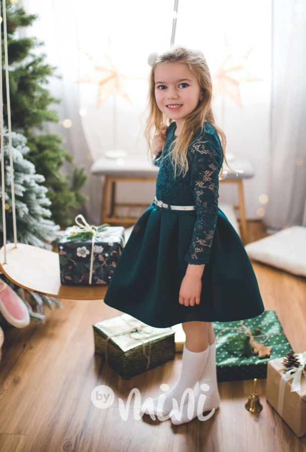 Luxury Smaragd dress - luxusní dívčí šaty