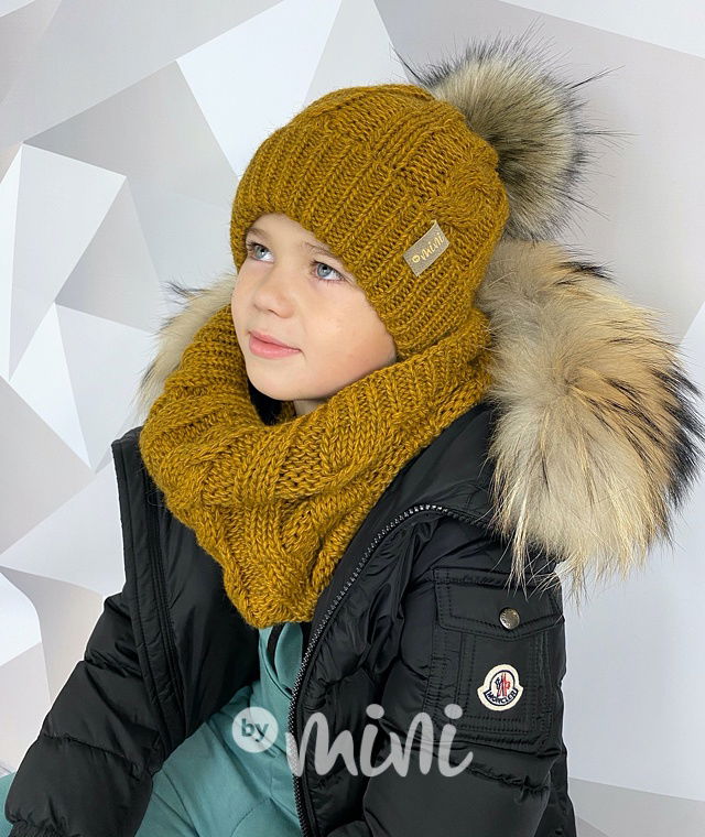 SUPER TERMO kulich + maxi nákrčník MUSTARD