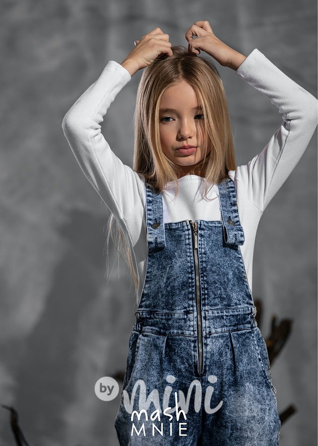 Dívčí modré laclové kalhoty 