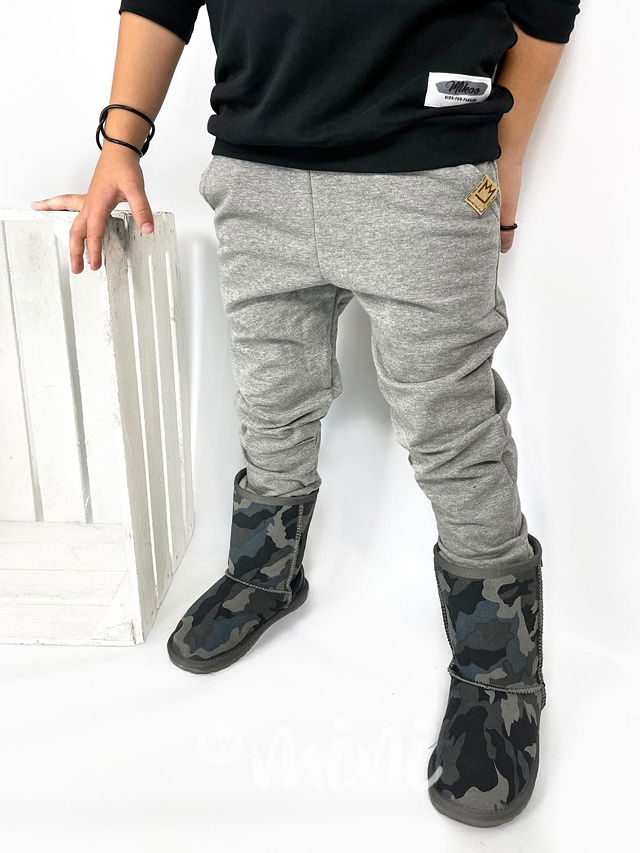 Světle šedé chlapecké tepláčky - BASIC