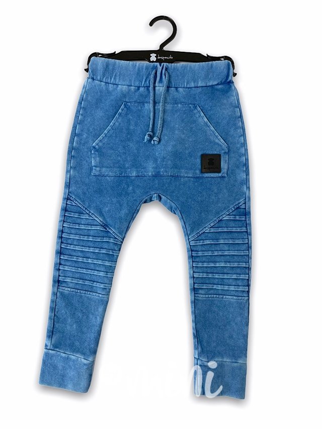 Acid wash biker pants jeans dark blue  *Despacito*