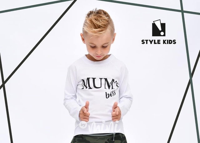 MUM's boss bílé triko s dlouhým rukávem