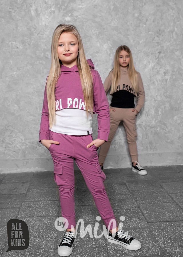 Kalhoty s kapsami pink *AFK*