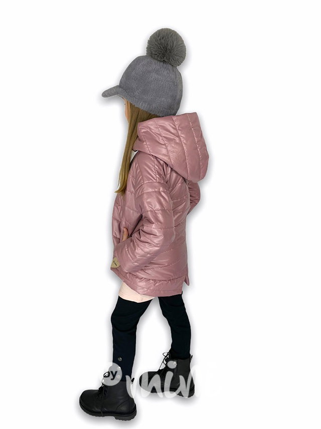Pudder pink dívčí bunda jarní přechodová