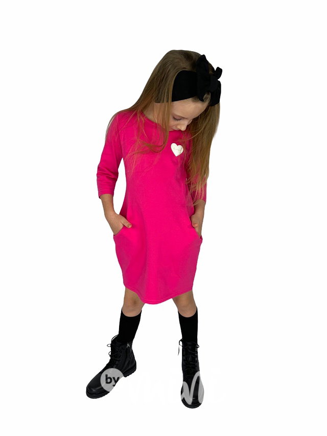 Malinová dívčí tunika "tuba"
