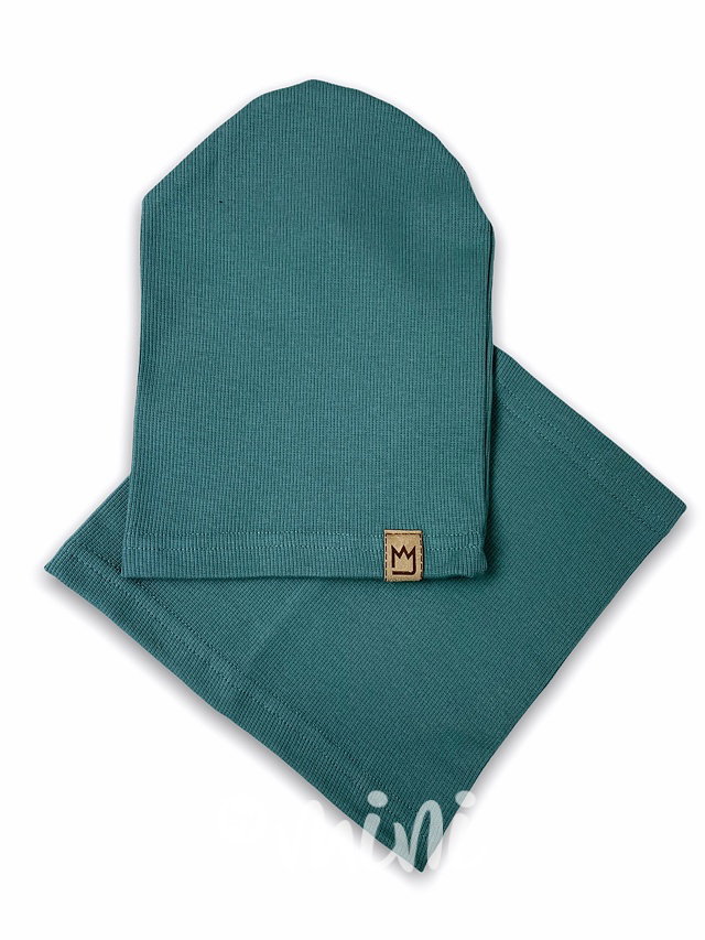 Pastel mint žebrovaná houmles čepka s tunelem