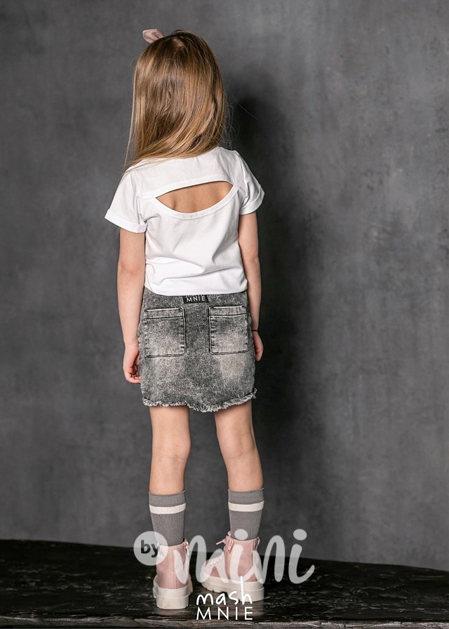 Jeans sukně ice grey *MashMnie*