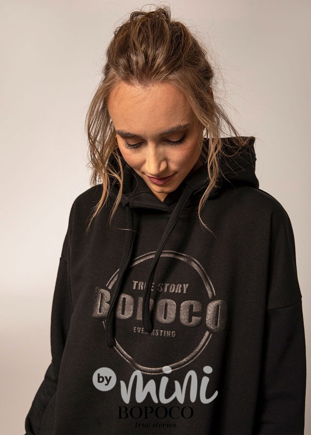 Hoodie dívčí mikina černá - AWESOME