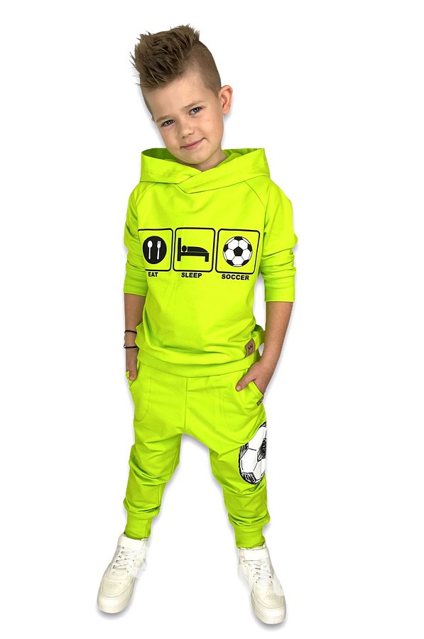 Fotbalové baggy tepláky - lemon
