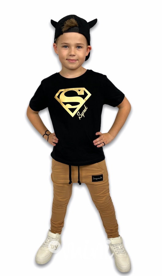 Super Synek triko GOLD - černé