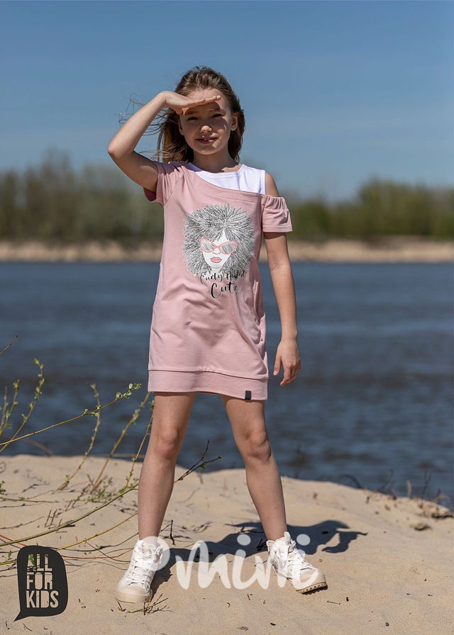 Mikinová tunika CUTIE pink *AFK*