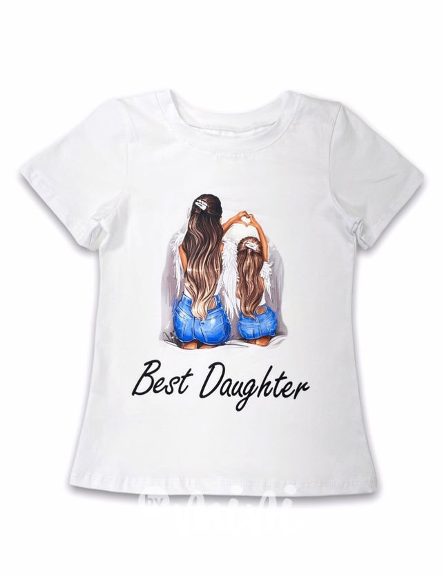 Best MOM & DAUGHTER triko bílé