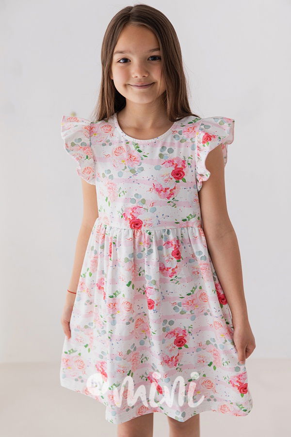 Tea roses dívčí šaty Lily Grey