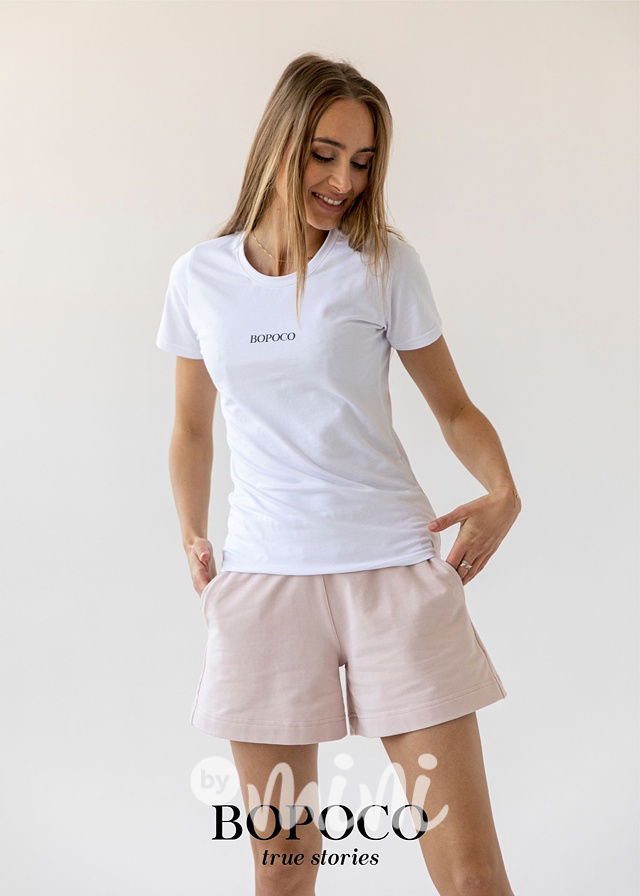 Růžové loungewear kraťasy