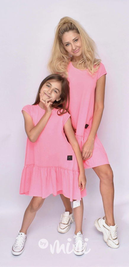 Neon pink oversize šaty *TOP*