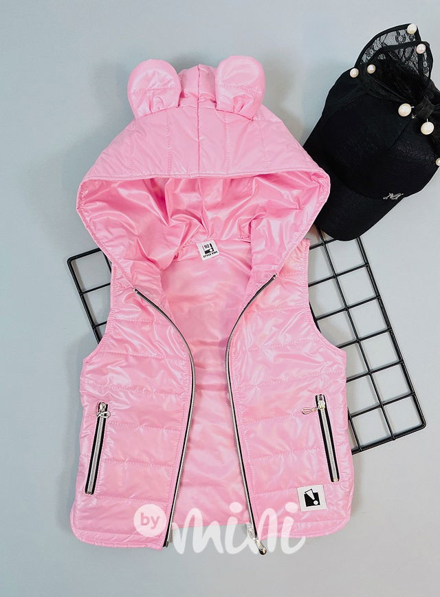 Prošívaná vesta - růžová