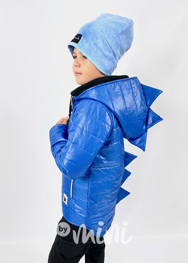 Prošívaná long bunda DINO - modrá