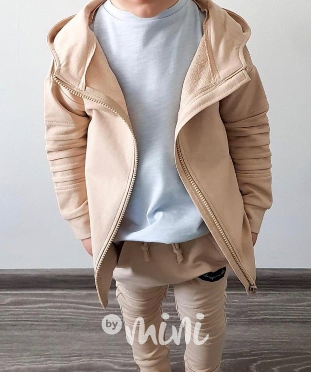Biker mikina DESPACITO beige