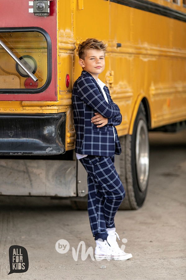 Elegant sako - blue karo