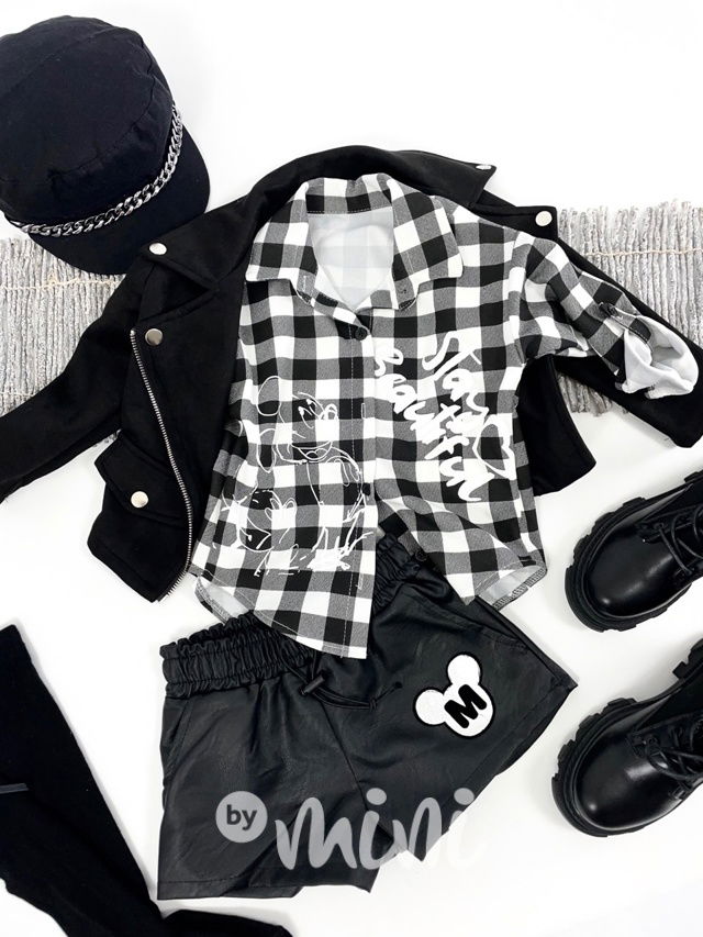Black karo MICKEY košile