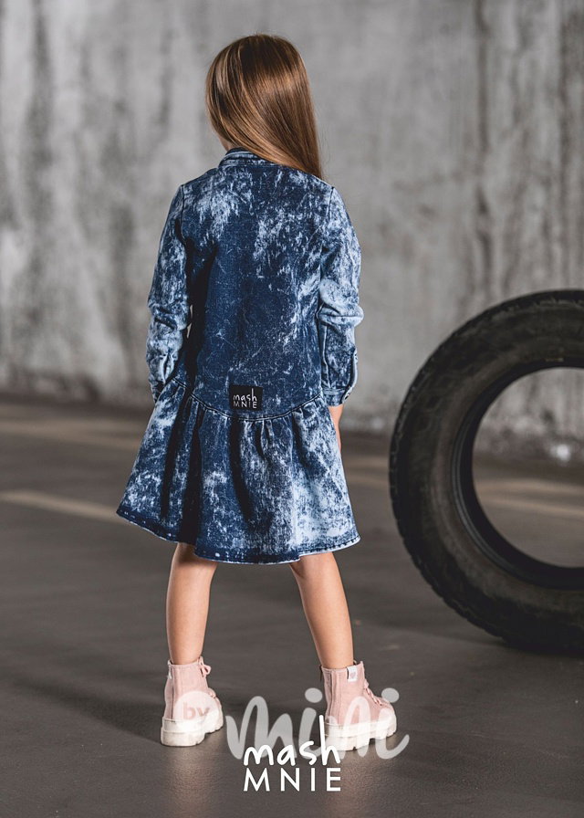 Jeans acid wash blue šaty *MashMnie*