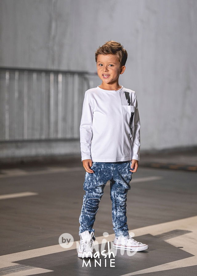 BRUSH longsleeve triko bílé *MashMnie*