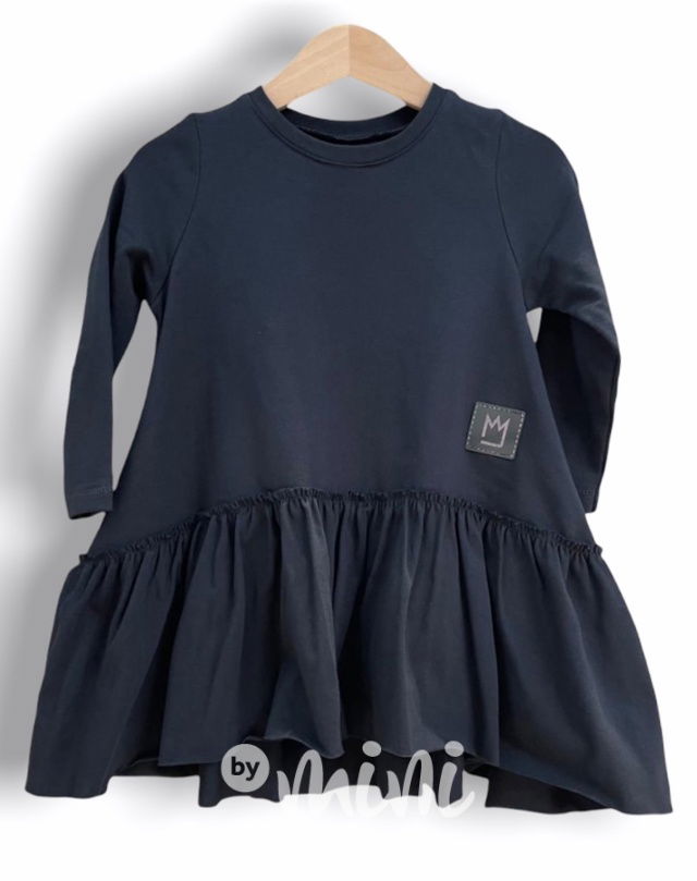 Černé oversize šaty s dlouhým rukávem