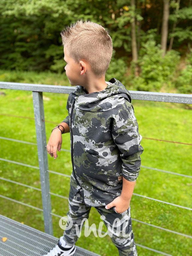 Wood army asymetrická mikina