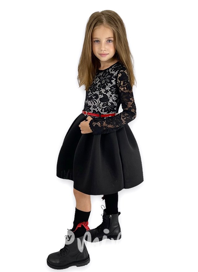Luxury BLACK dress - luxusní černé dívčí šaty