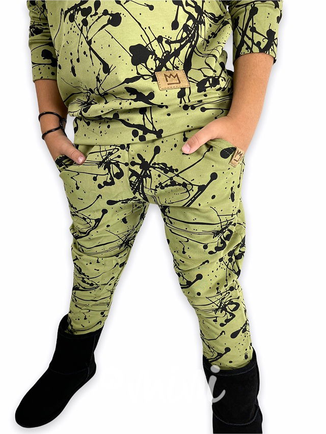 Pistacchio splash tepláky - BASIC