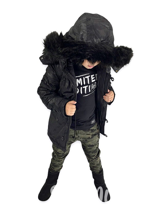 Zimní kabát dark army