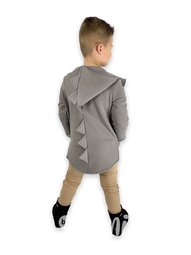 Despacito DINO vyteplená TERMO long mikina steel grey