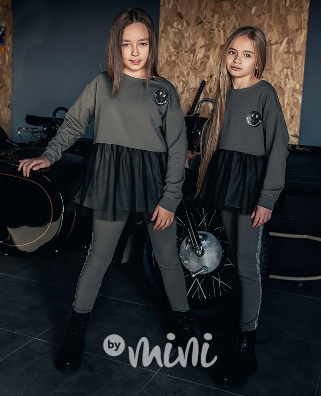Voga khaki tunika s tylem