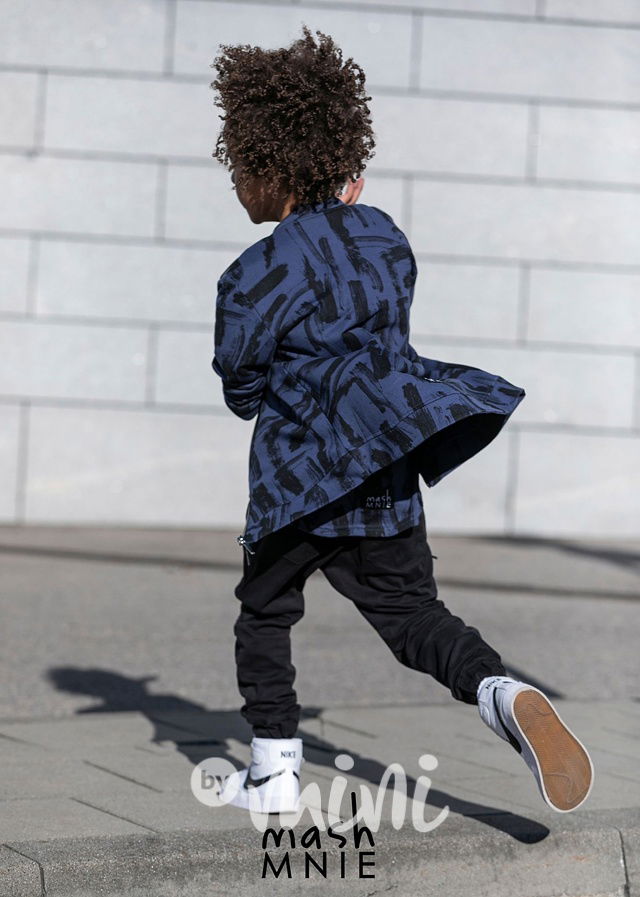 Brush mikina na zip modrá *MashMnie*